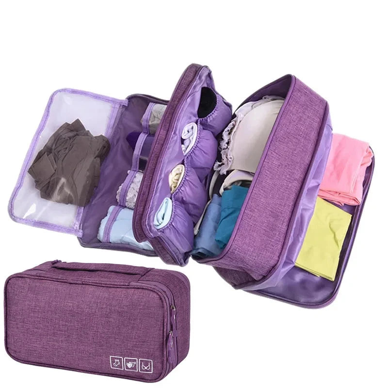 Underwear Cosmetics Makeup Travel Organizer Bag Wardrobe Closet Clothe Pouch Socks Panties Bra Bags